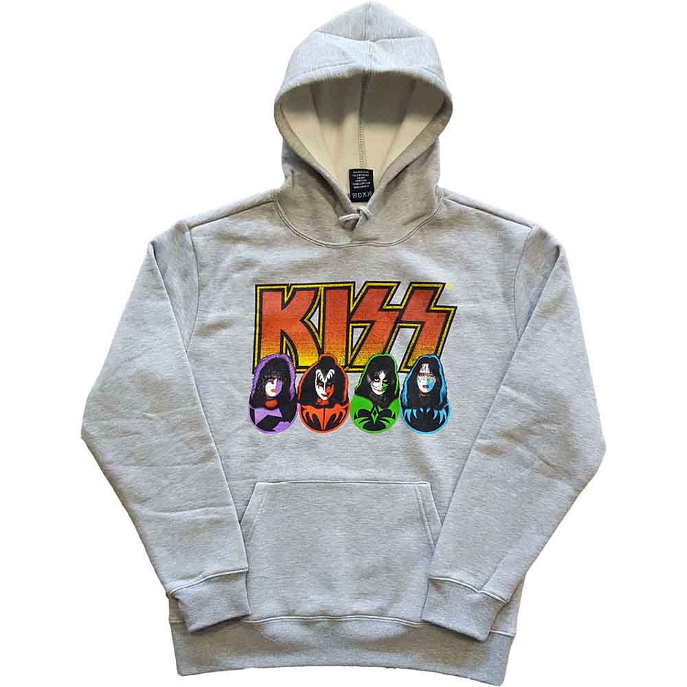 KISS: Logo - Faces & Icons Hoodie – officielt merchandise
