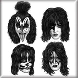 KISS: Graphite Faces Magnet – officielt merchandise