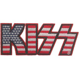 KISS: American Flag Logo Patch – officielt merchandise