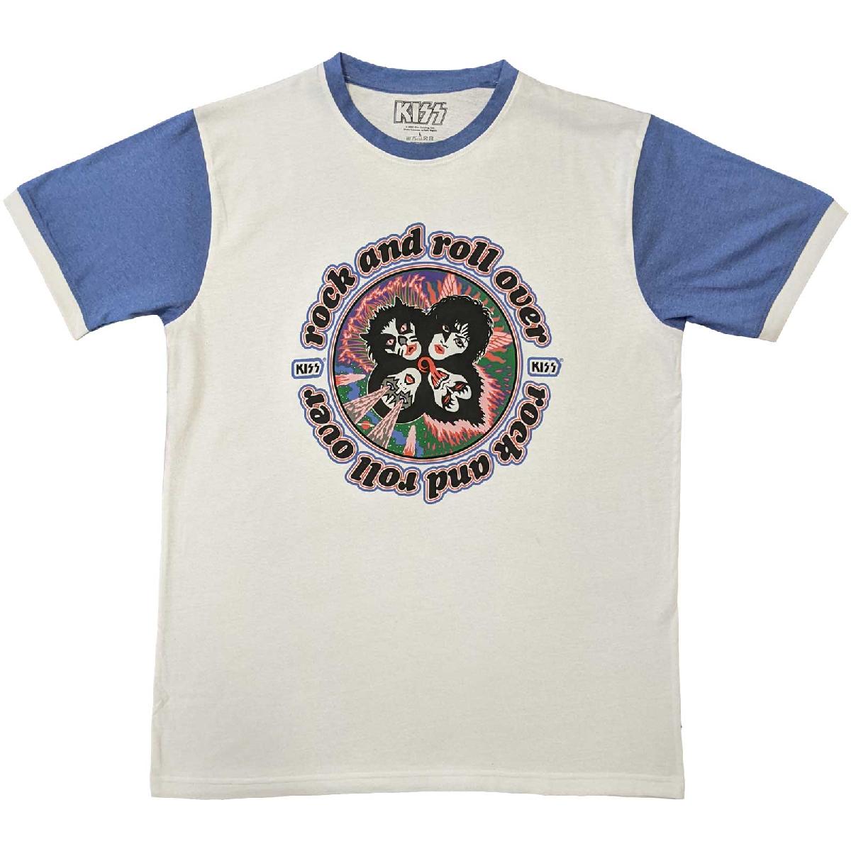 KISS Unisex Ringer Raglan T-Shirt: Rock and Roll Over