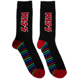 KISS: Red Logo & Stripes Ankle Socks