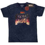 KISS: Destroyer (Navy Blue) (Wash Collection) T-shirt – officielt merchandise
