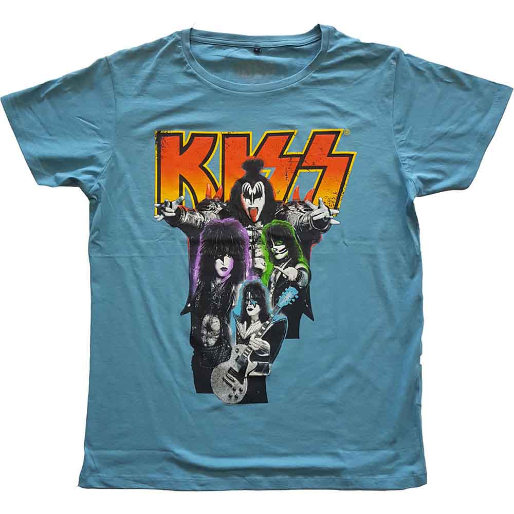 KISS: Neon Band T-shirt – officielt merchandise