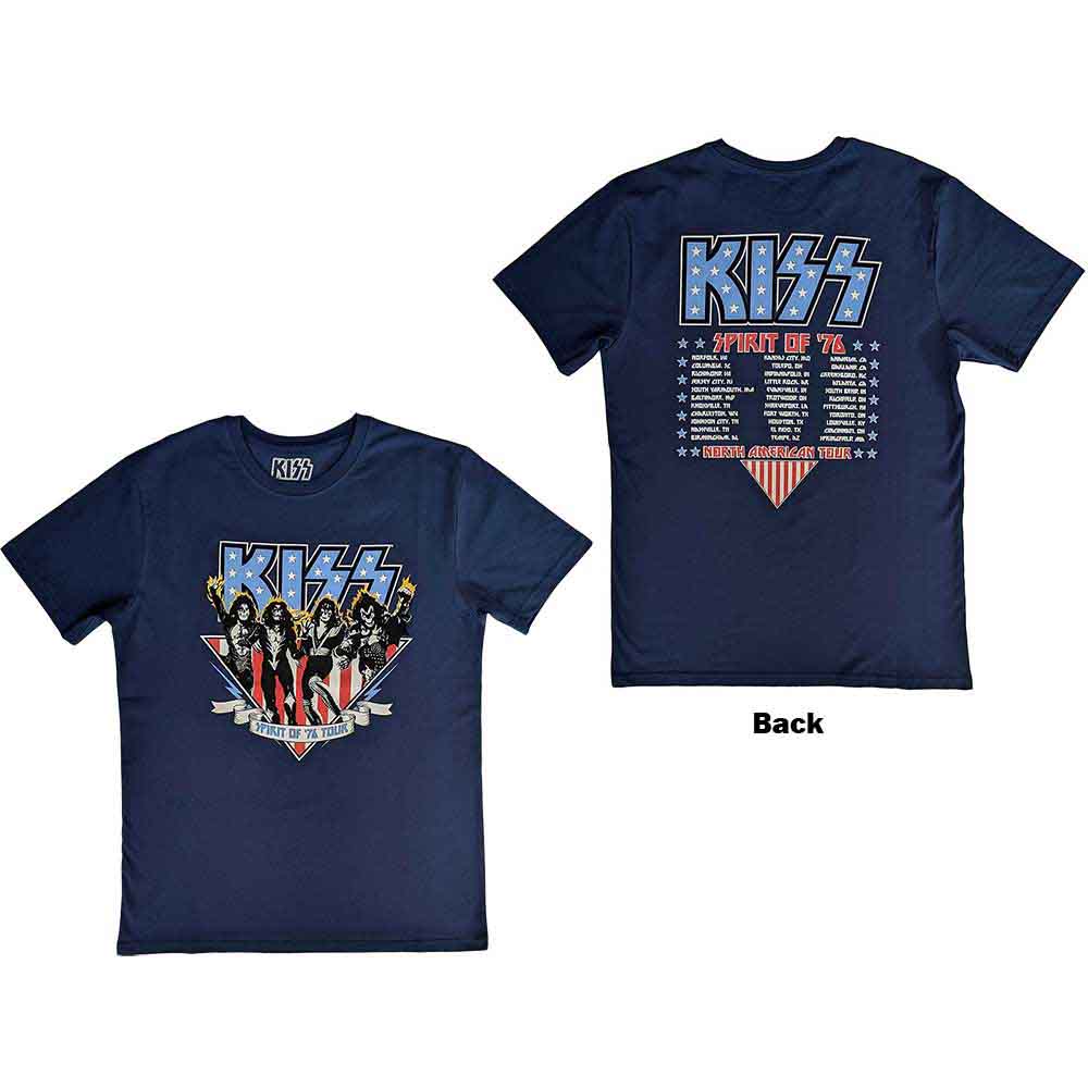 KISS: Americana (Denim Blue) T-shirt – officielt merchandise