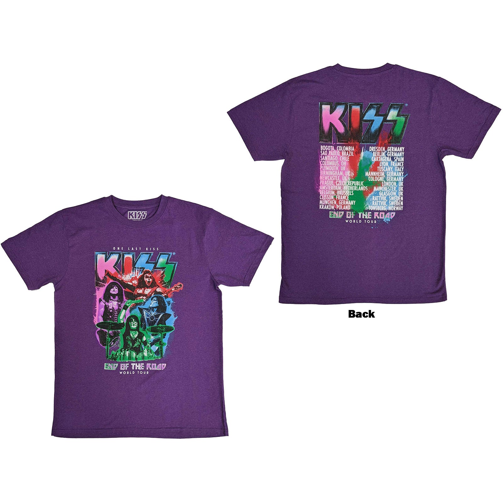 KISS: End Of The Road Colour Pop T-Shirt