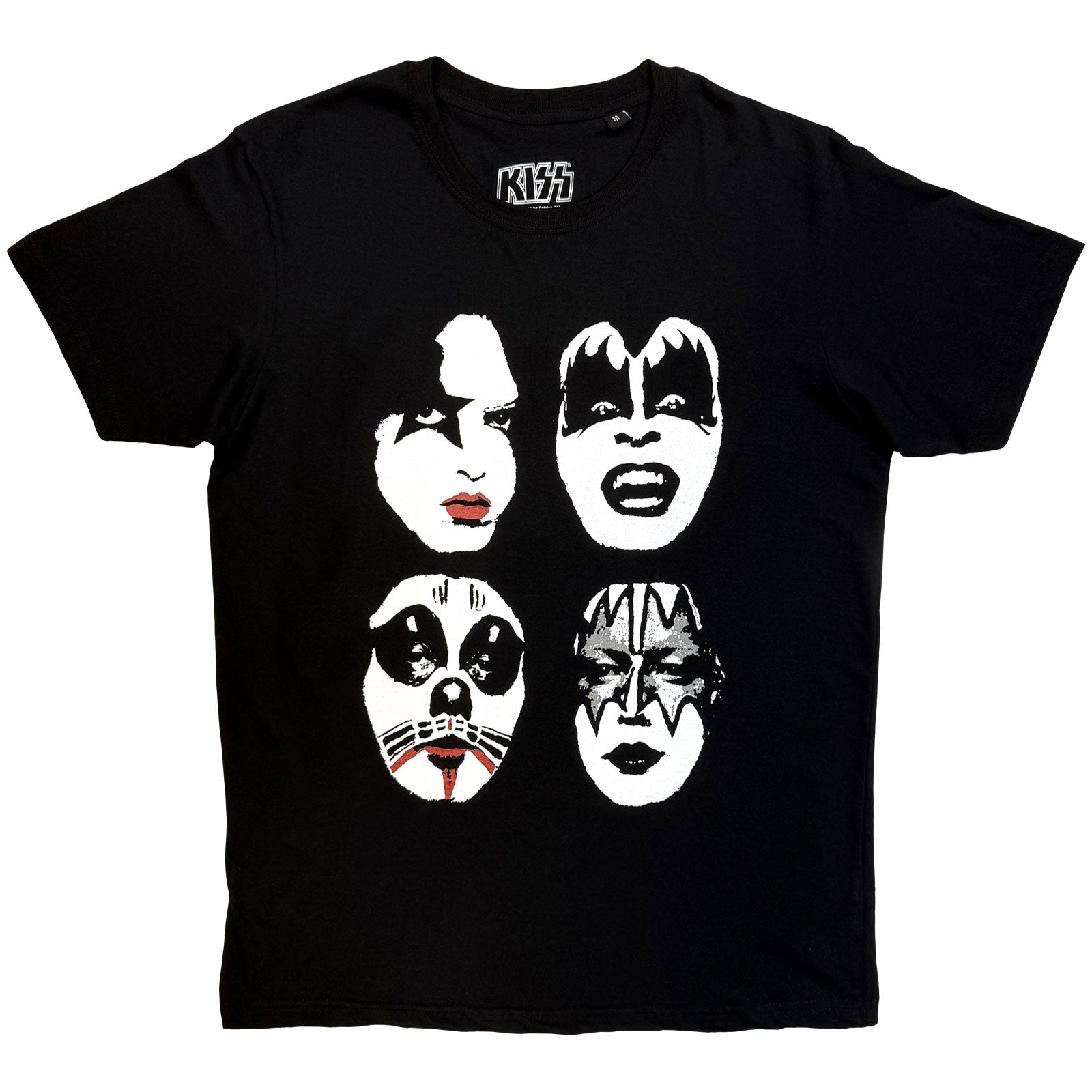 KISS: Stacked Faces T-shirt – officielt merchandise