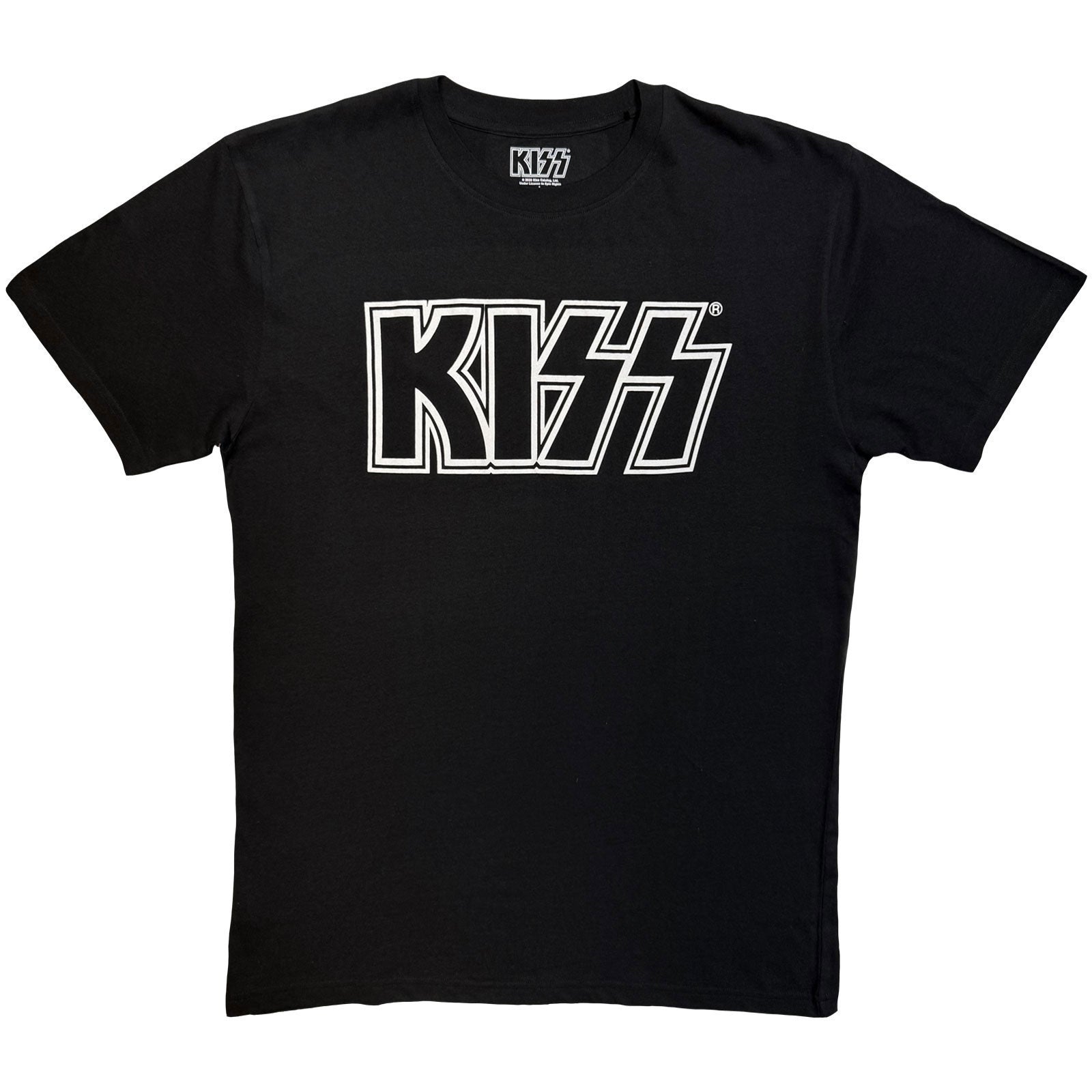 KISS: Logo Mono T-shirt – officielt merchandise