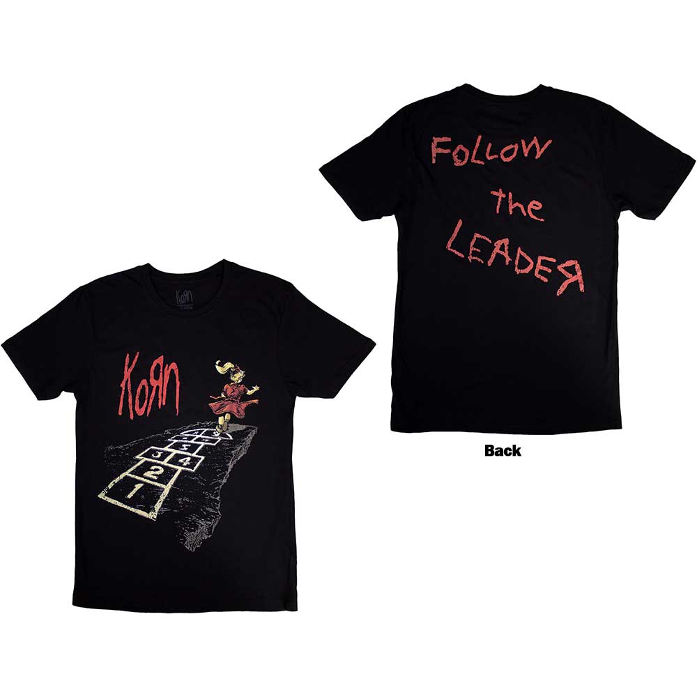 Korn: Follow The Leader Hopscotch T-Shirt (Back Print)