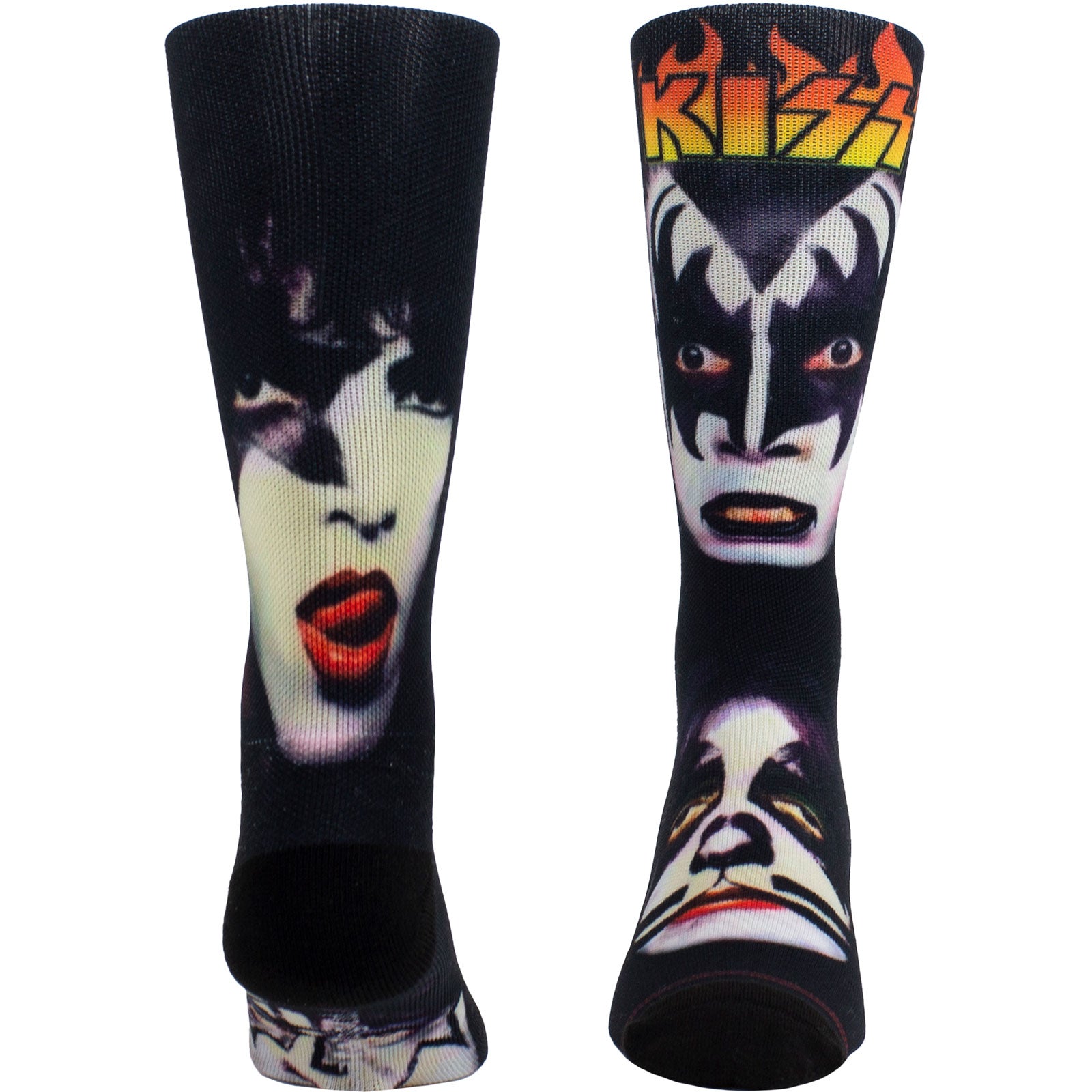 KISS: Faces Sublimation (UK Size 6.5 - 11) Strømper – officielt merchandise