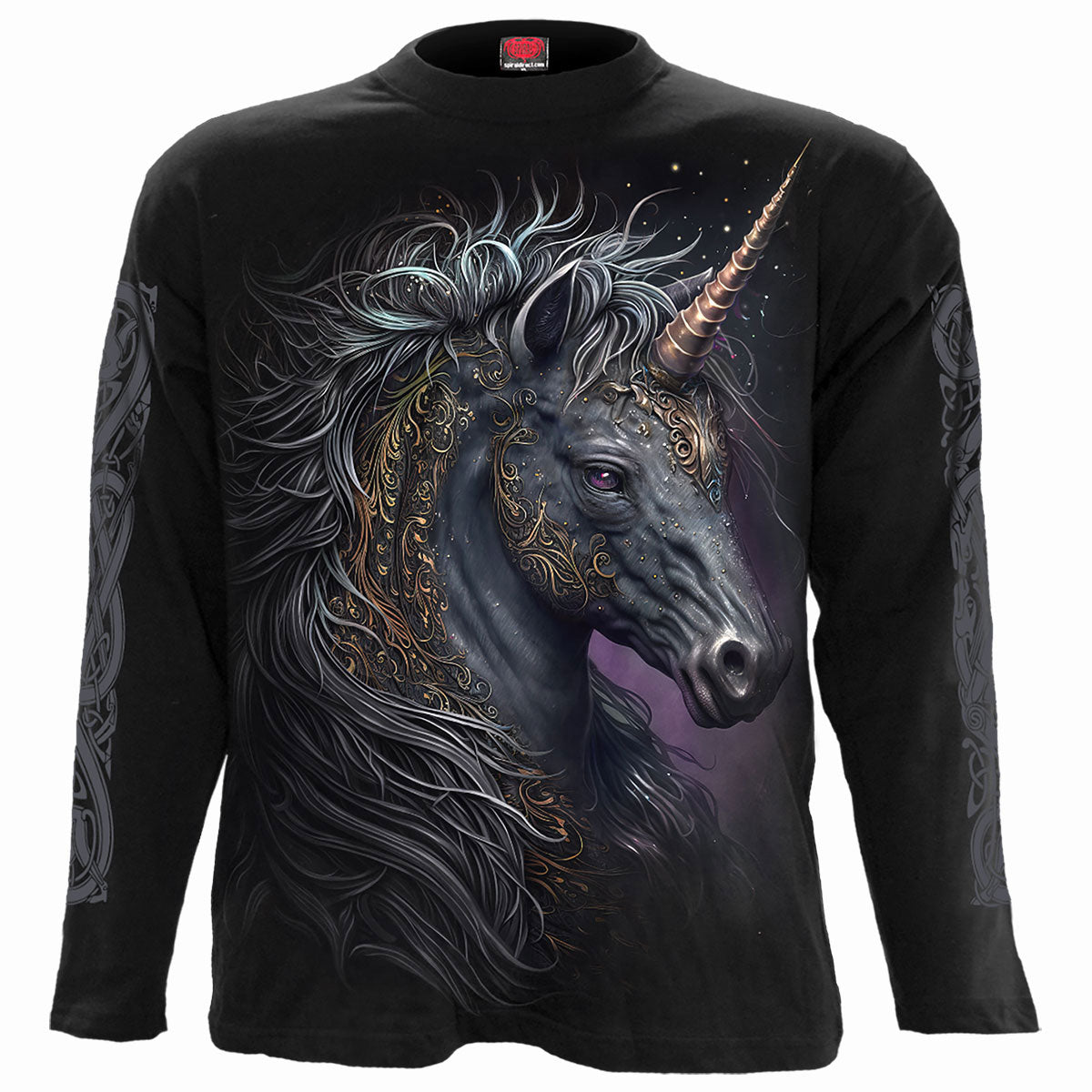 Spiral: Celtic Unicorn (Back & Sleeve Print) Long Sleeve – officielt merchandise