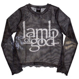 Lamb Of God: Logo Crop Top (Kvinder) (Mesh)