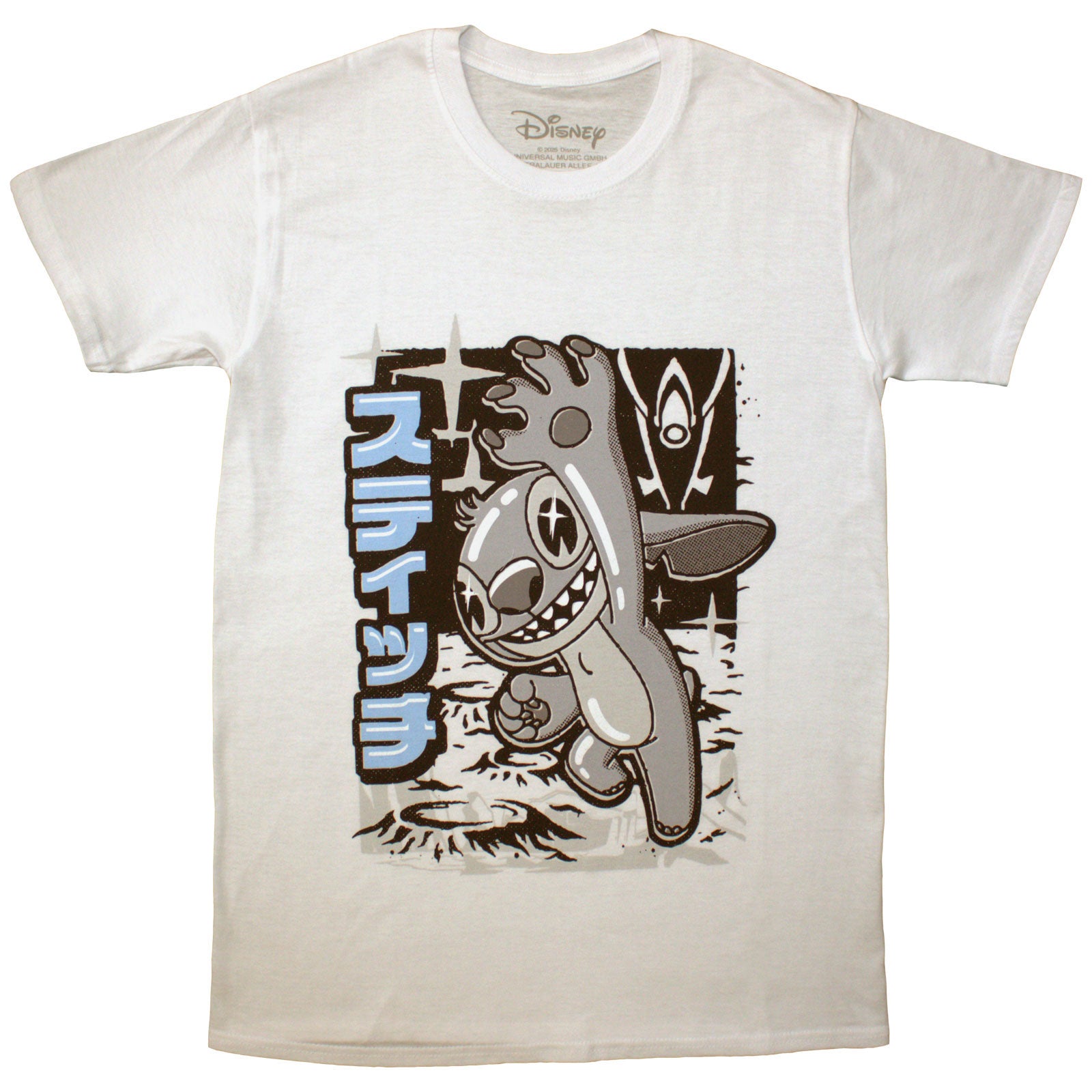 Disney: Stitch Jump Black & White T-Shirt