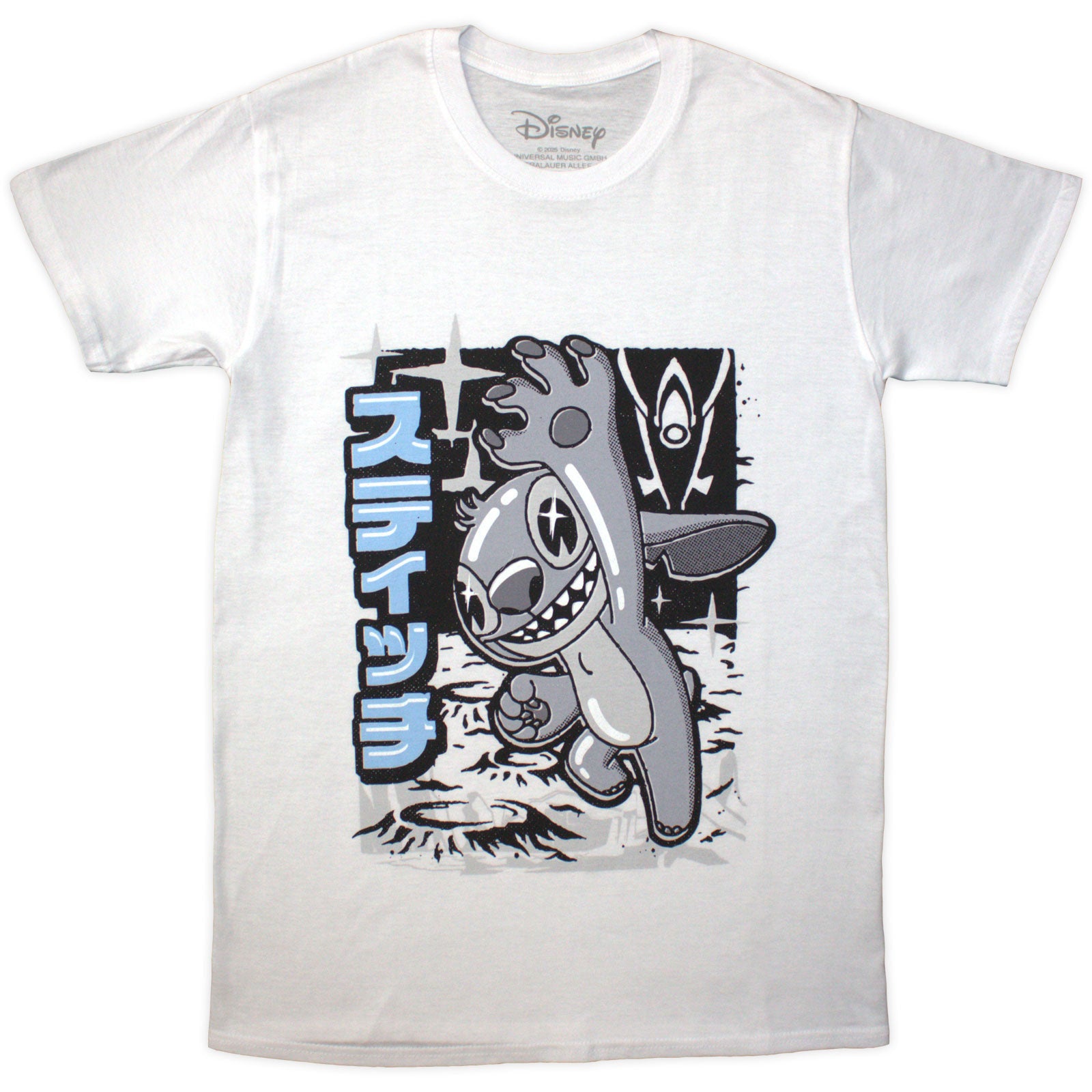 Disney: Stitch Jump Black & White T-Shirt