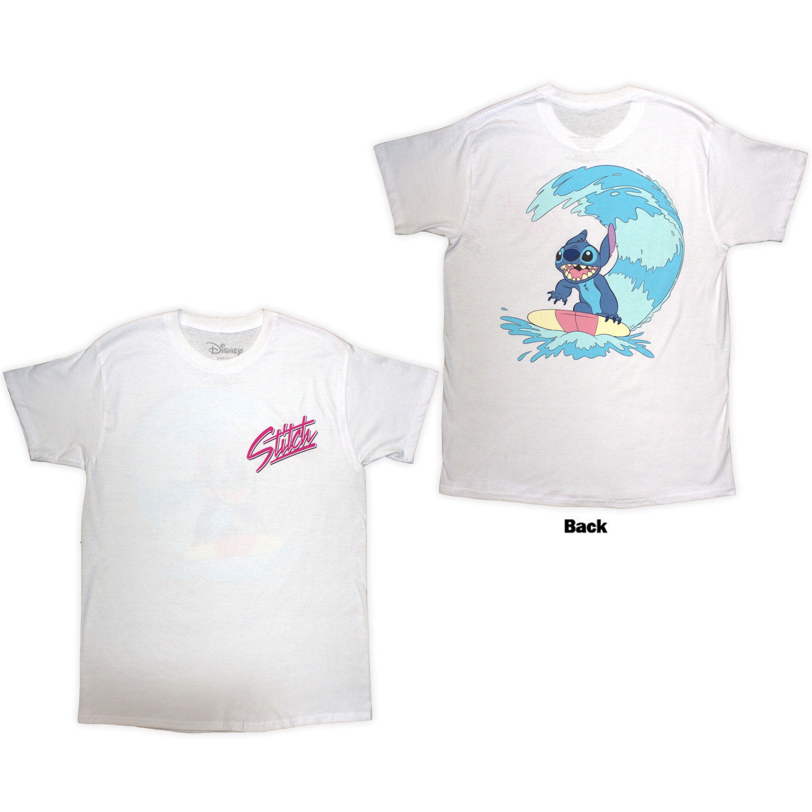 Disney: Stitch Surf T-Shirt (Back Print)