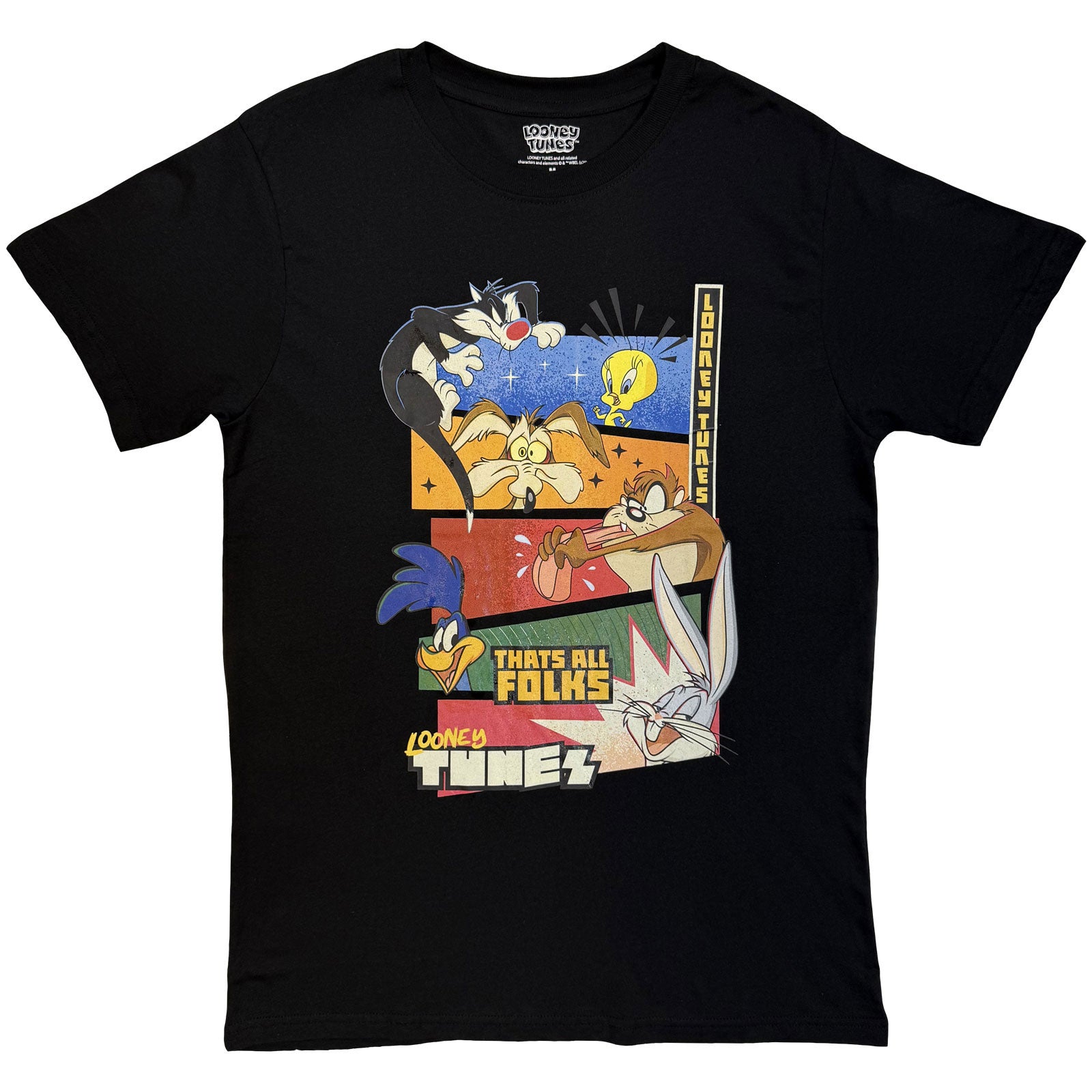 Looney Tunes: That's All Folks Block Graphic T-shirt – officielt merchandise