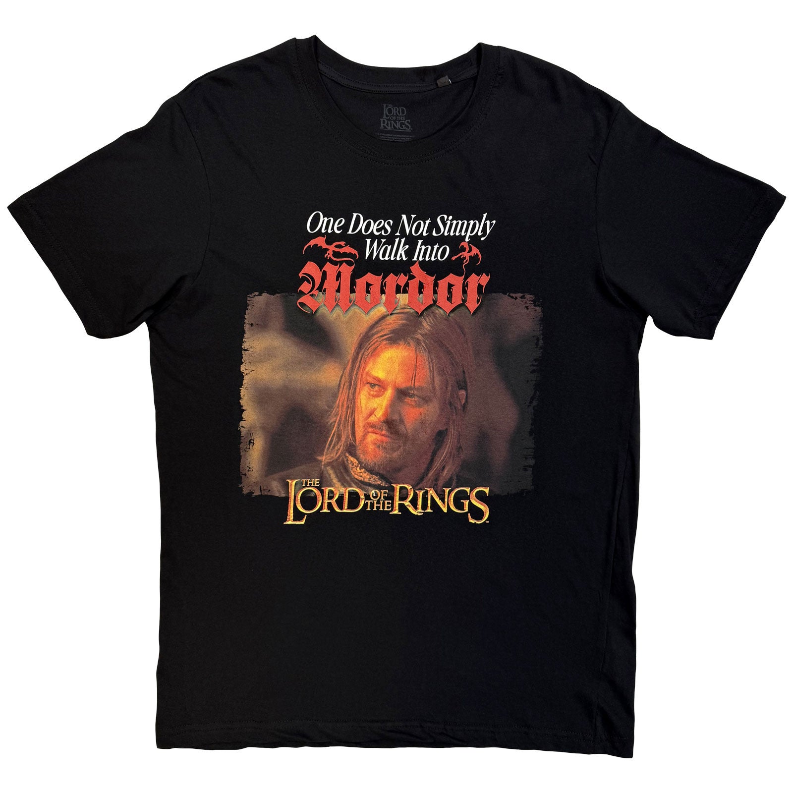 Lord Of The Rings: Mordor Medieval Text T-shirt – officielt merchandise