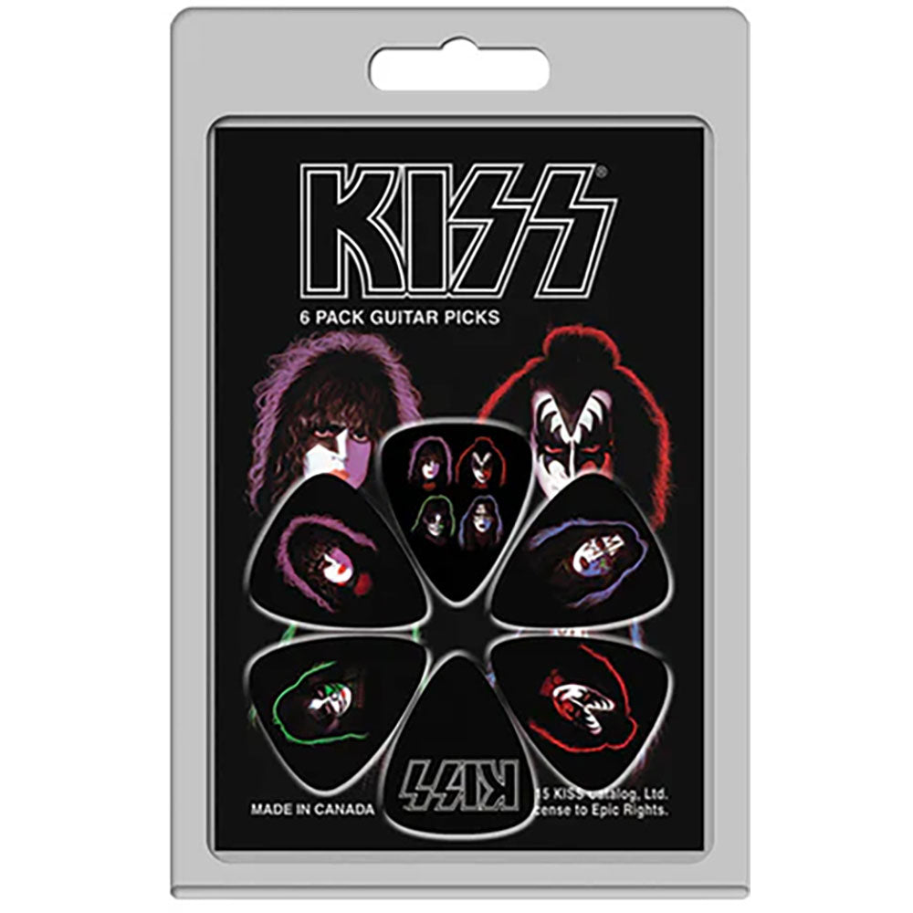 KISS: Faces Covers 6 - Pack (Multicolour) Musical Instruments & Accessorie – officielt merchandise