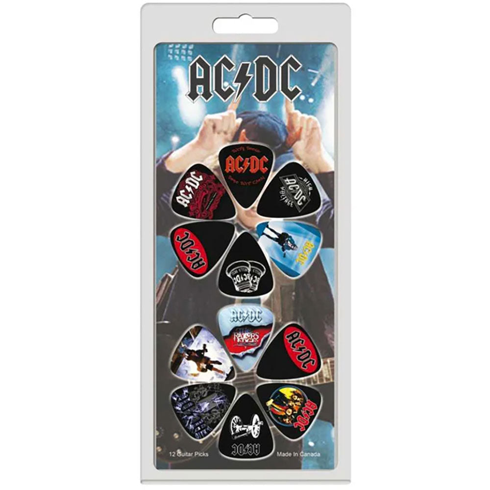 AC/DC: Album Covers 12 - Pack (Multicolour) Musical Instruments & Accessorie – officielt merchandise