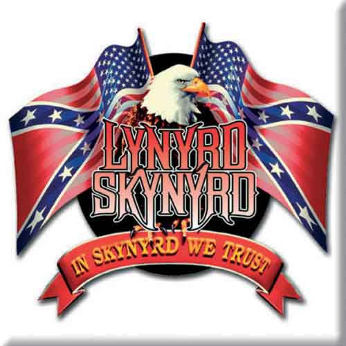 Lynyrd Skynyrd: Eagle & Flags Magnet – officielt merchandise