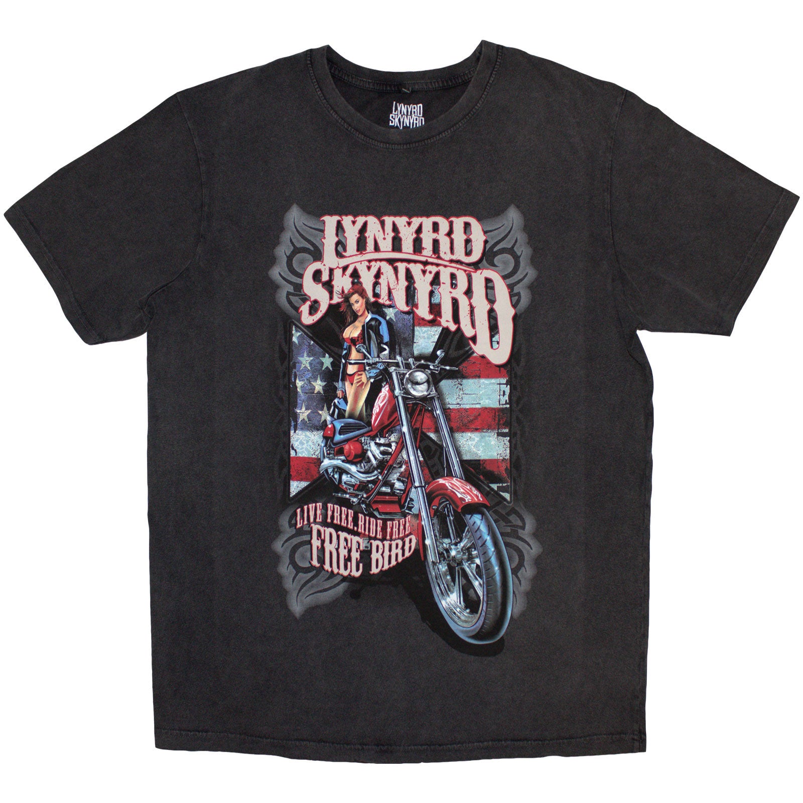 Lynyrd Skynyrd: Ride Free Stone Wash T-Shirt (Wash)