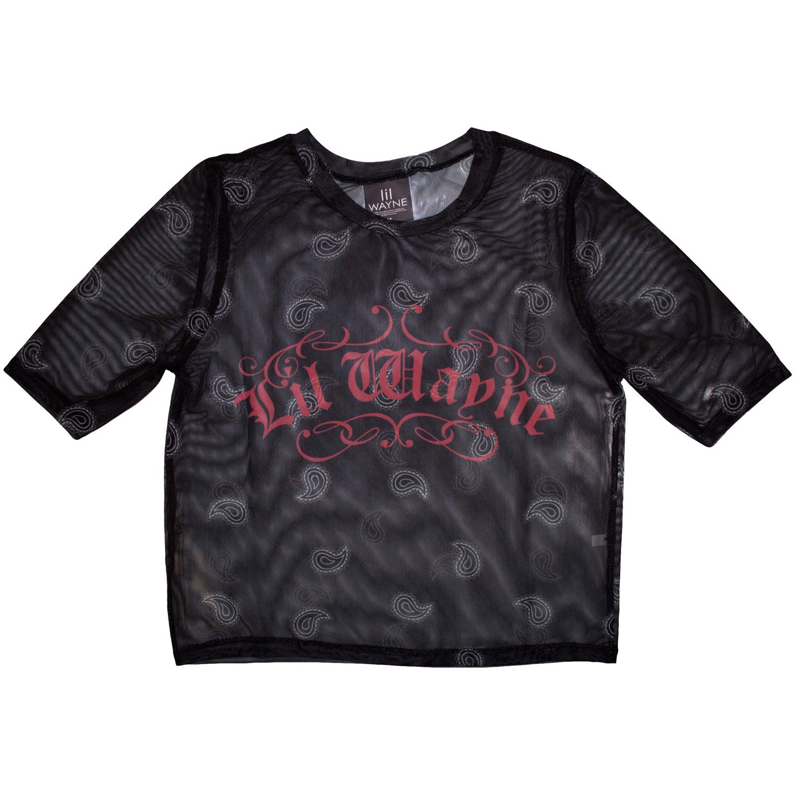 Lil Wayne: Script Logo Crop Top (Kvinder) (Mesh)