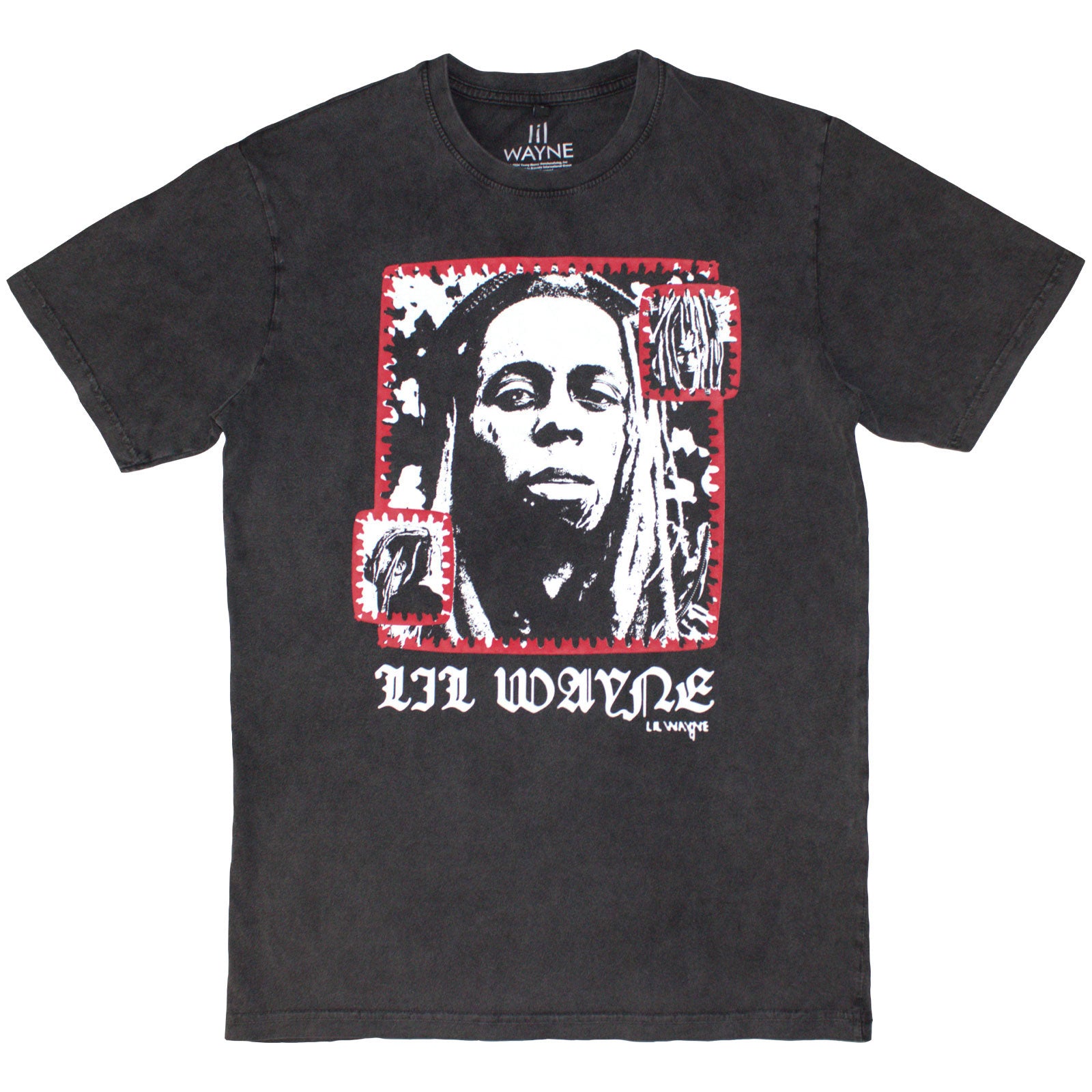 Lil Wayne: Mono Photo Stone Wash T-Shirt (Wash)
