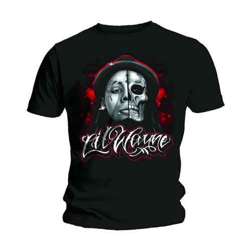 Lil Wayne: Skull Sketch T-shirt – officielt merchandise
