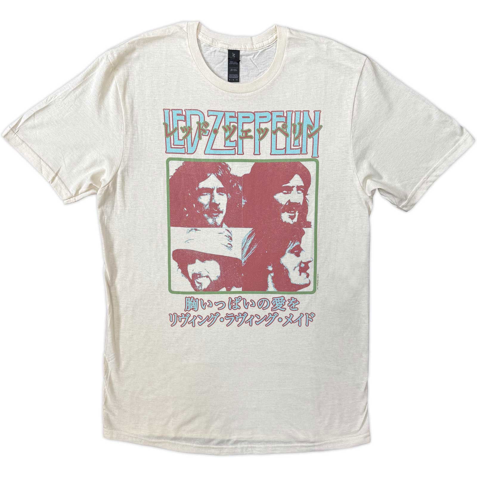 Led Zeppelin: Japanese Poster (Natural) T-shirt – officielt merchandise