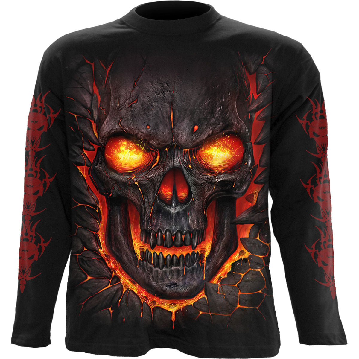 Spiral: Skull Lava (Back & Sleeve Print) Long Sleeve – officielt merchandise