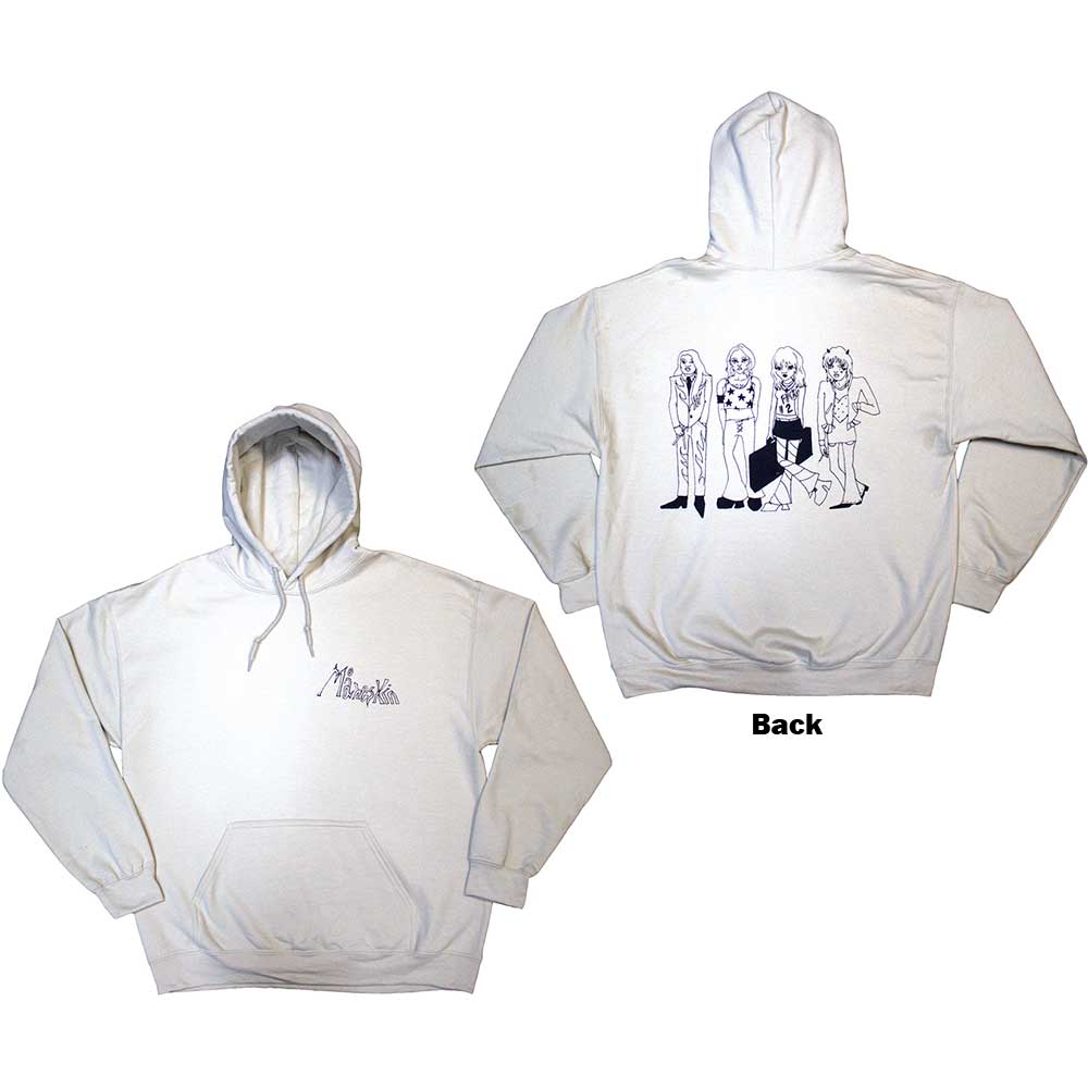 Maneskin: Pocket Logo & Mini Doodles Pullover Hoodie (Back Print)