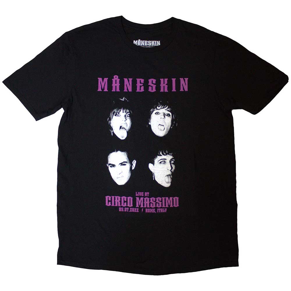 Maneskin: Live At Circo Massimo 2022 Faces T-Shirt