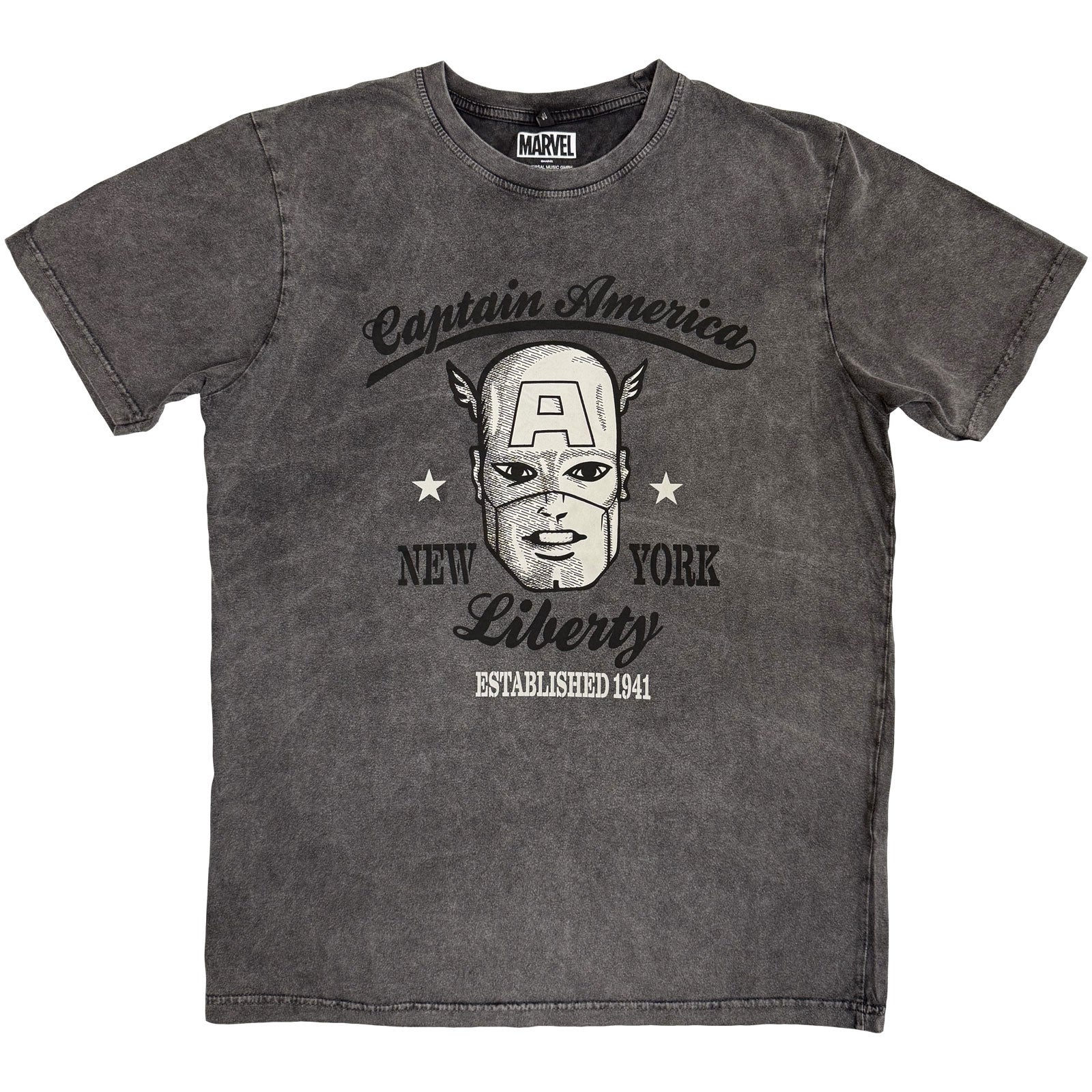 Marvel Comics: Captain America Est. 1941  Stone Wash T-Shirt (Wash)