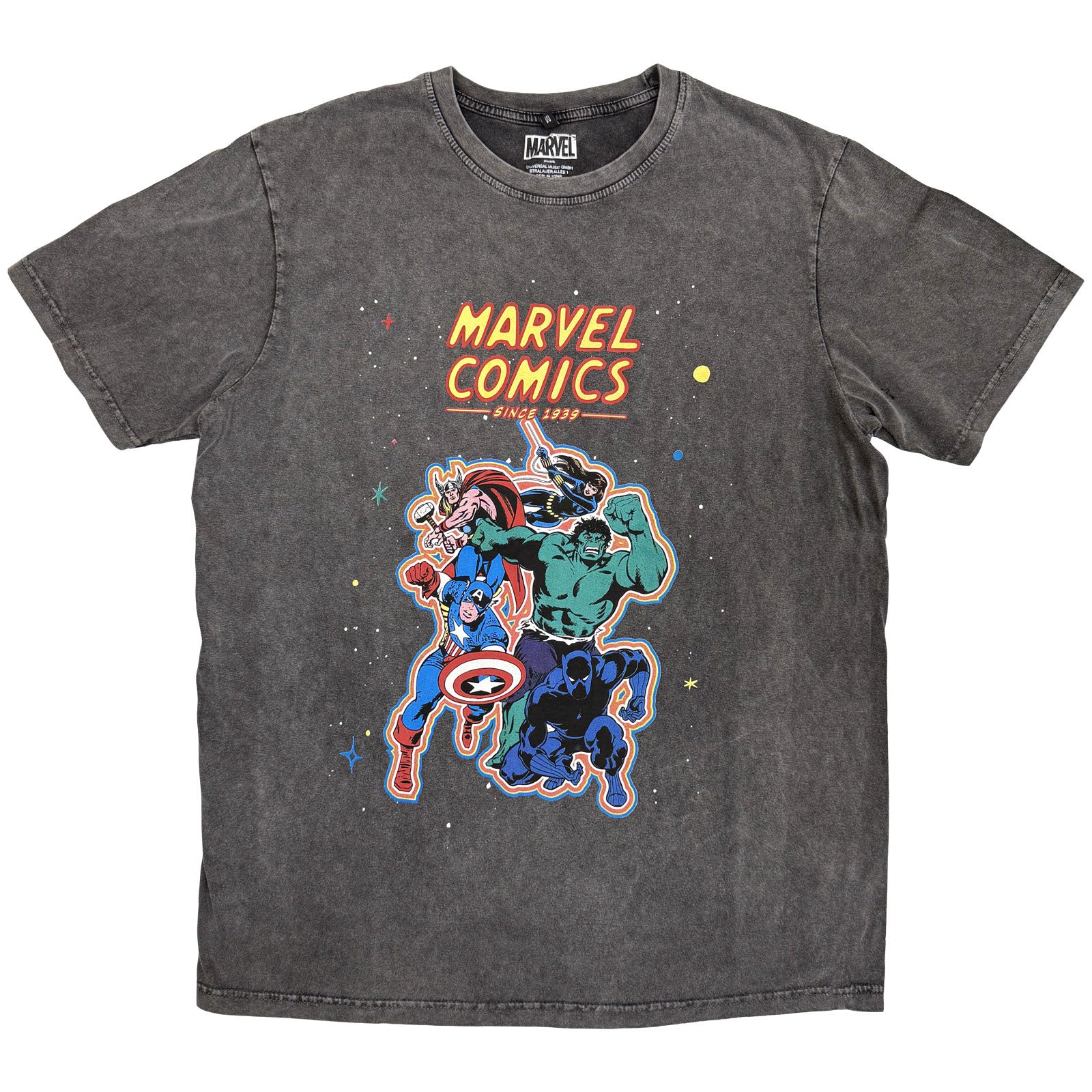 Marvel Comics: Avengers  Stone Wash T-Shirt (Wash)