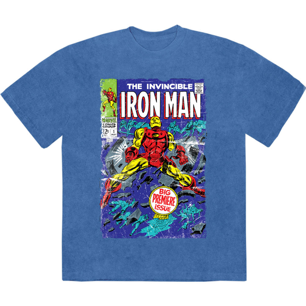 Marvel Comics: The Invincible Iron Man Stone Wash T-Shirt (Wash)