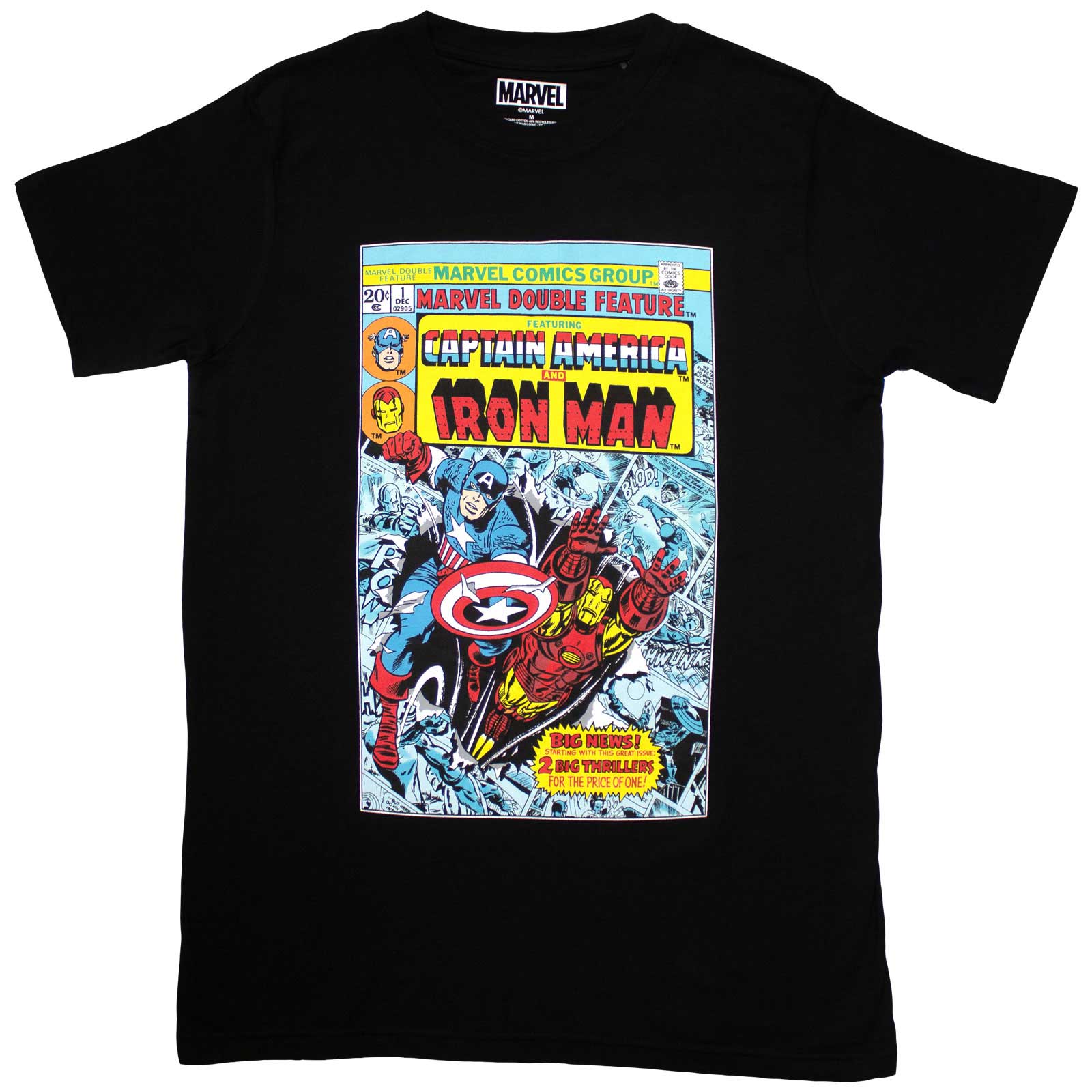 Marvel Comics: Captain America & Iron Man Comic Cover T-Shirt