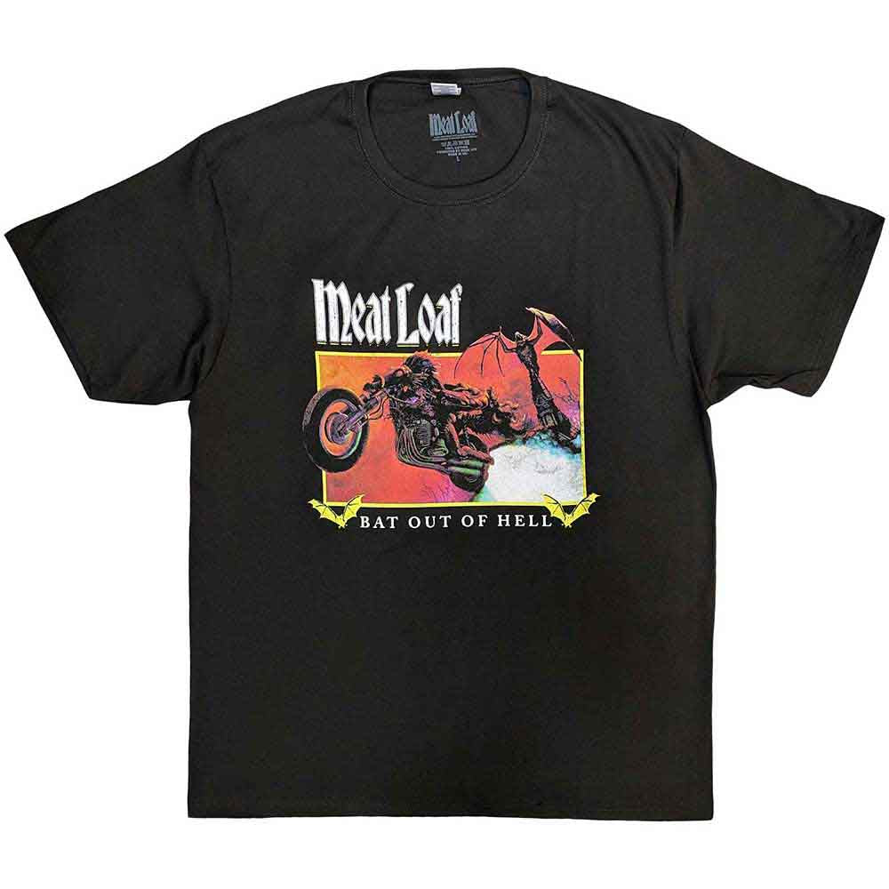 Meat Loaf: Bat Out Of Hell Rectangle T-shirt – officielt merchandise