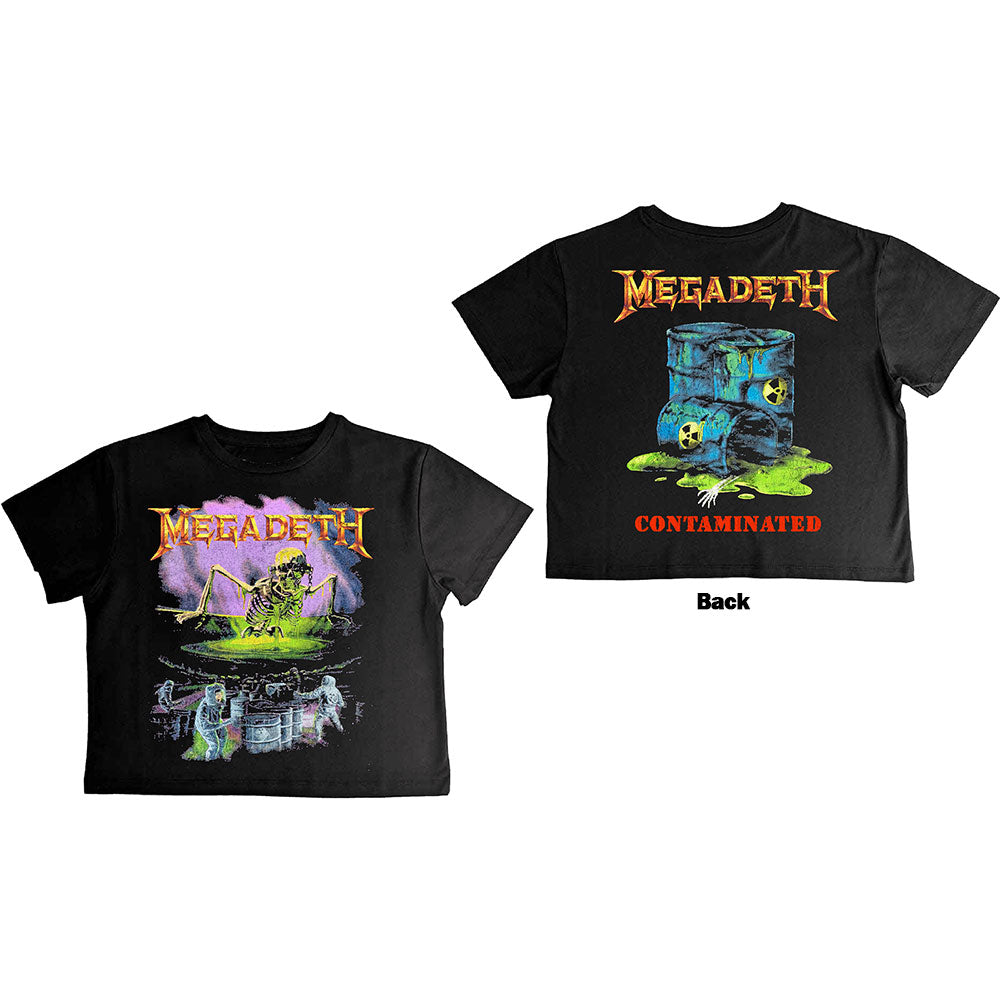 Megadeth: Contaminated Crop Top (Kvinder) (Back Print)