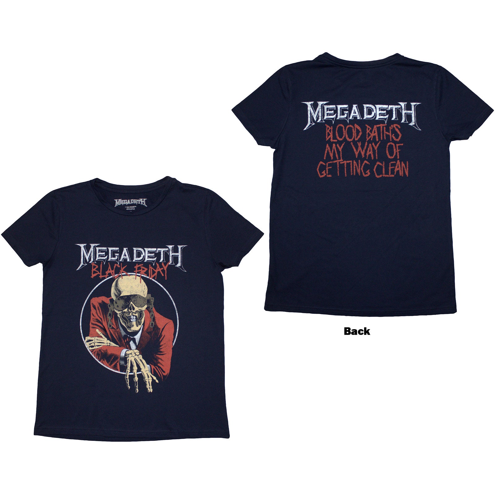 Megadeth: Black Friday (Navy Blue) T-shirt – officielt merchandise