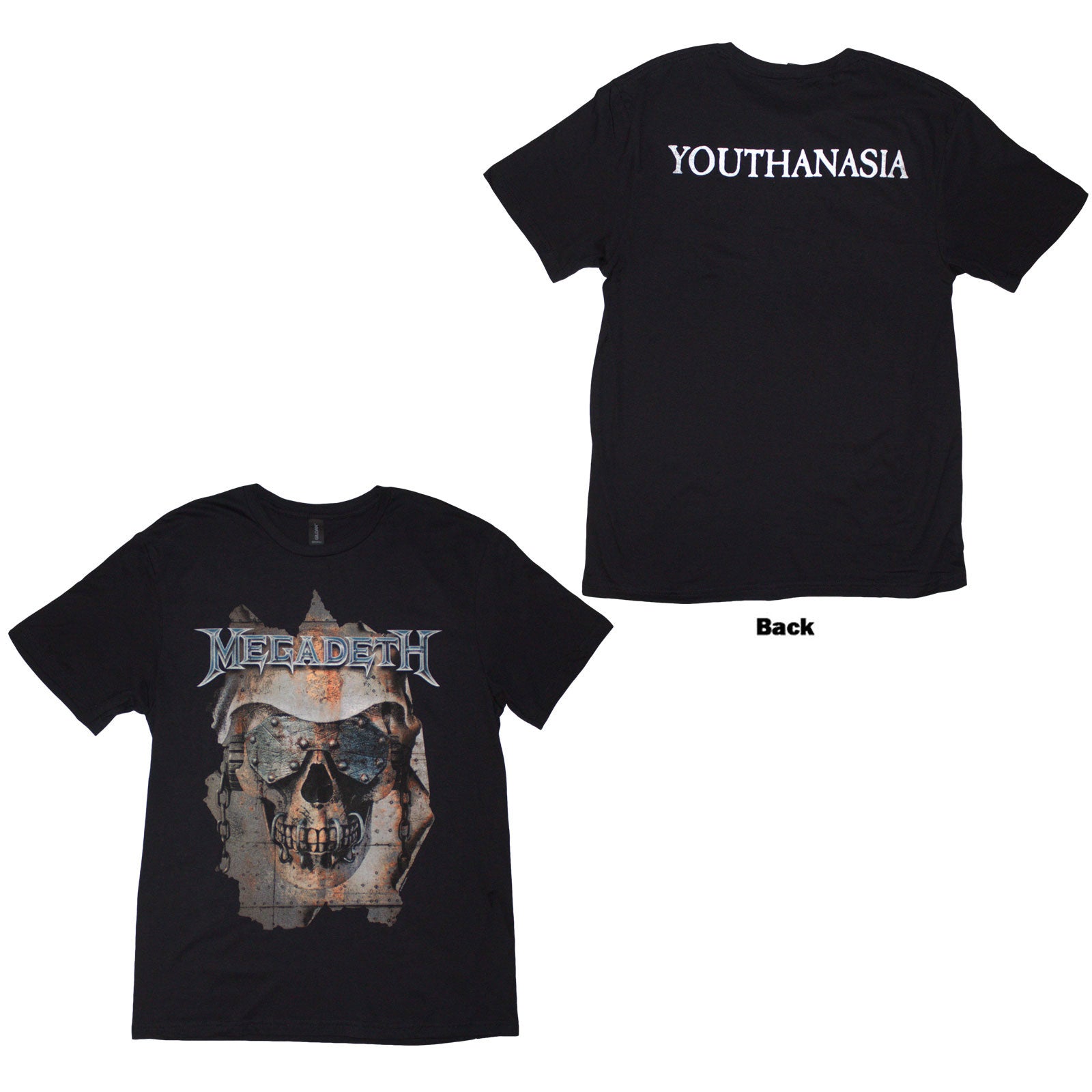 Megadeth: Youthanasia Ripped Thru T-Shirt (Back Print)