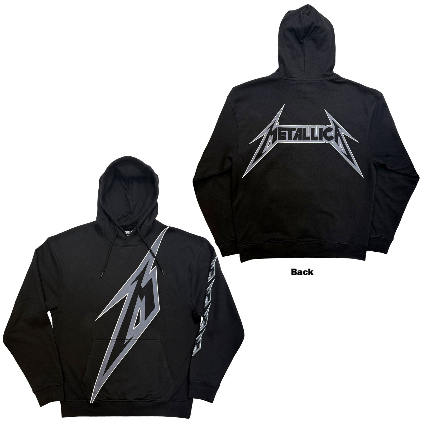 Metallica: M Bolt Pullover Hoodie (Back Print)