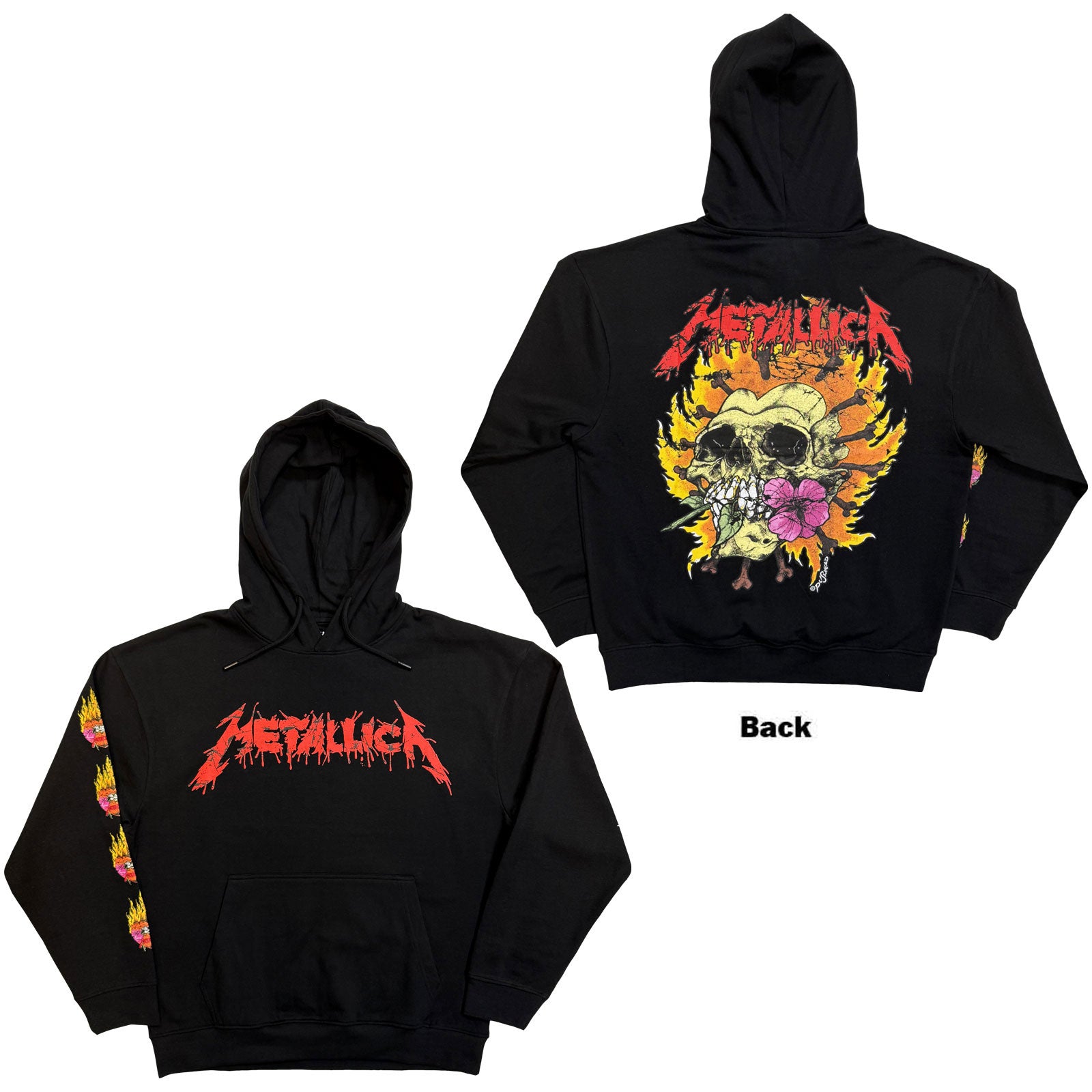 Metallica: Flower Skull Pullover Hoodie