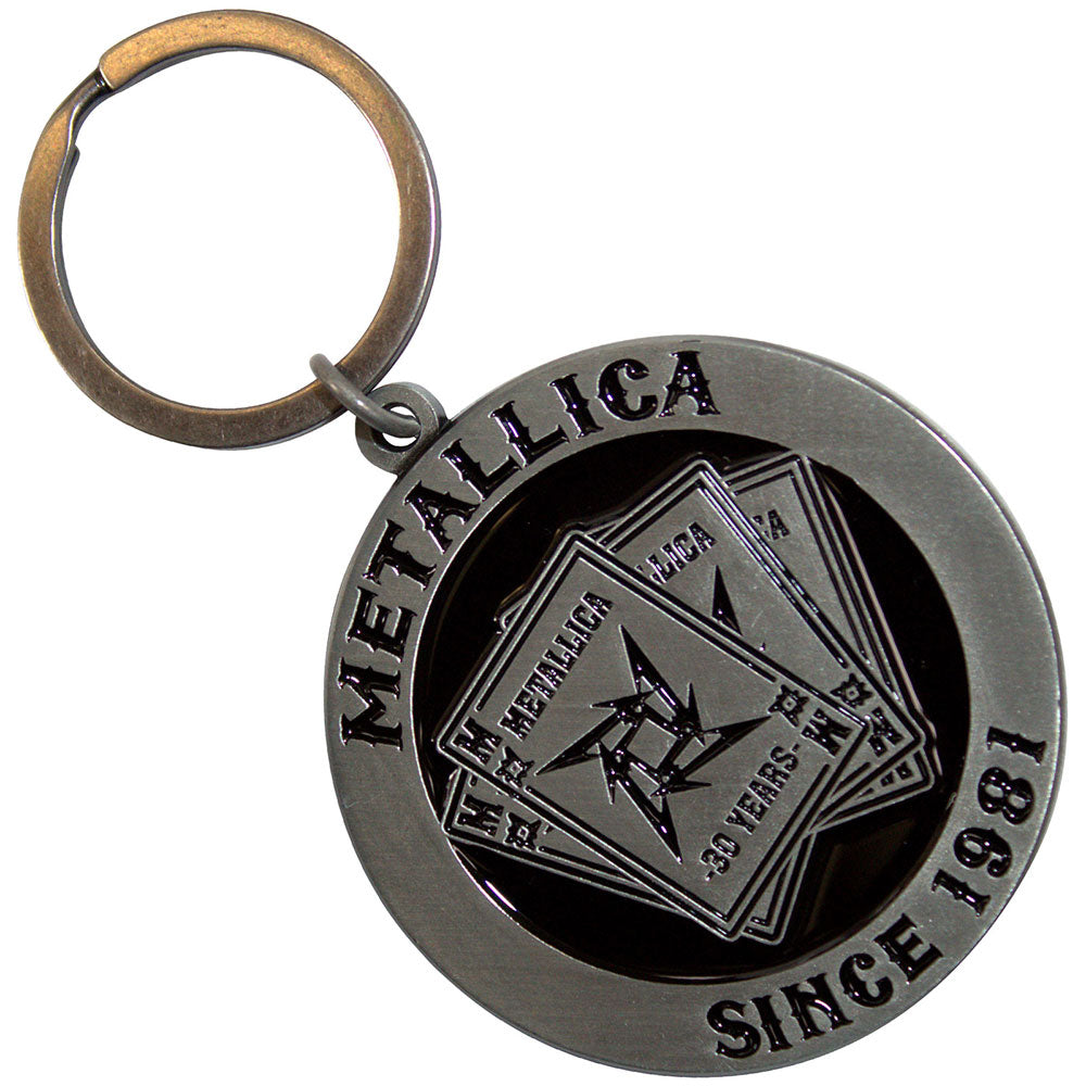 Metallica: 30th Anniversary Playing Card Keychain (Die Casting)