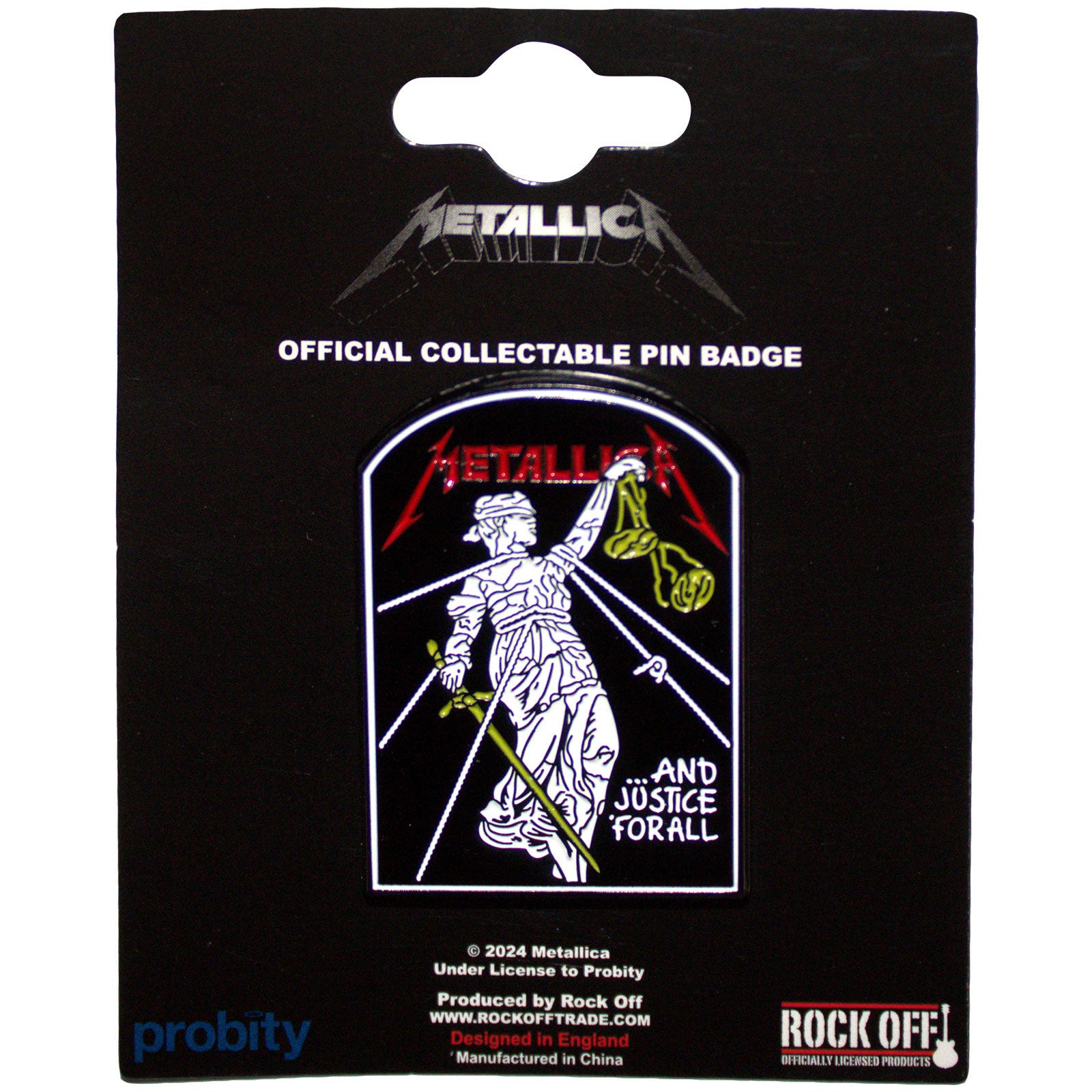Metallica: And Justice For All Tombstone Pin Badge