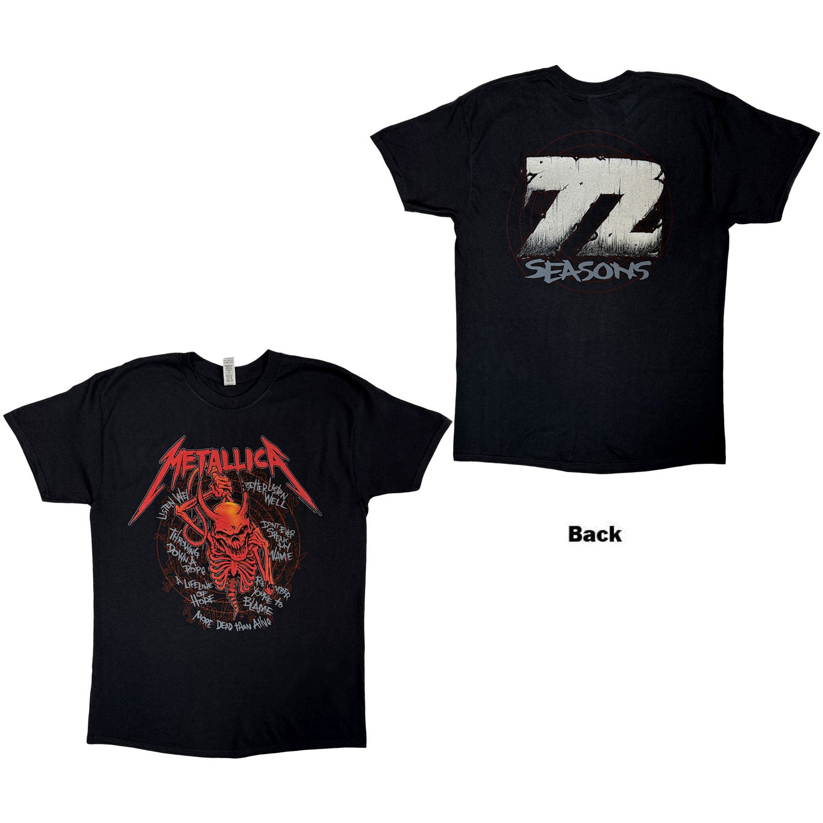 Metallica: Skull Screaming Red 72 Seasons T-shirt – officielt merchandise