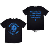 Motorhead: Ace Of Spades Lyric T-Shirt (Back Print)
