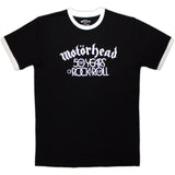Motorhead: 50 Years Text Lock Up Ringer Ringer T-Shirt