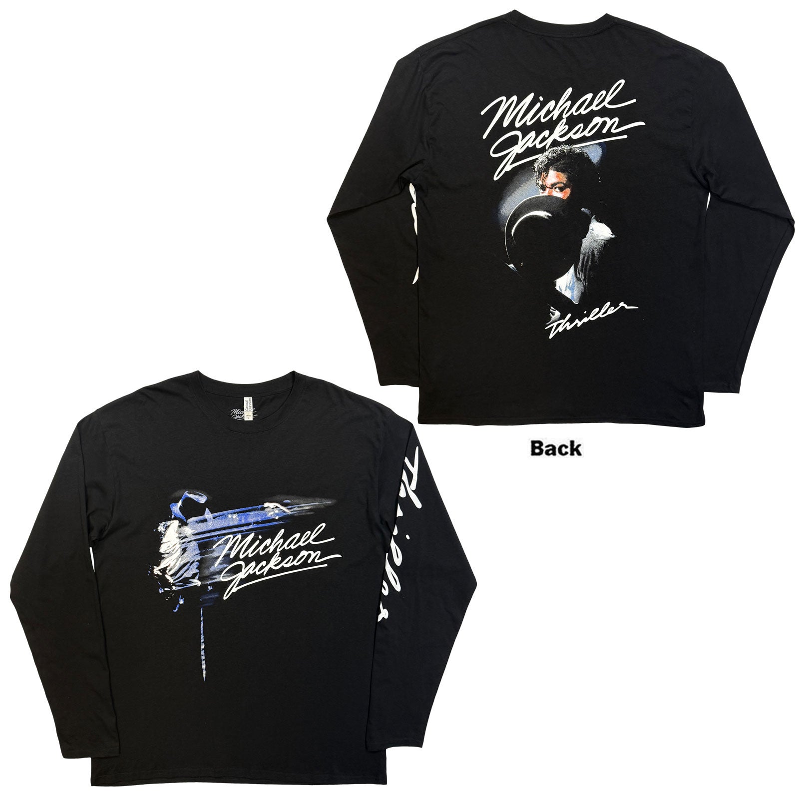 Michael Jackson: Thriller / Hat Poses Long Sleeve – officielt merchandise