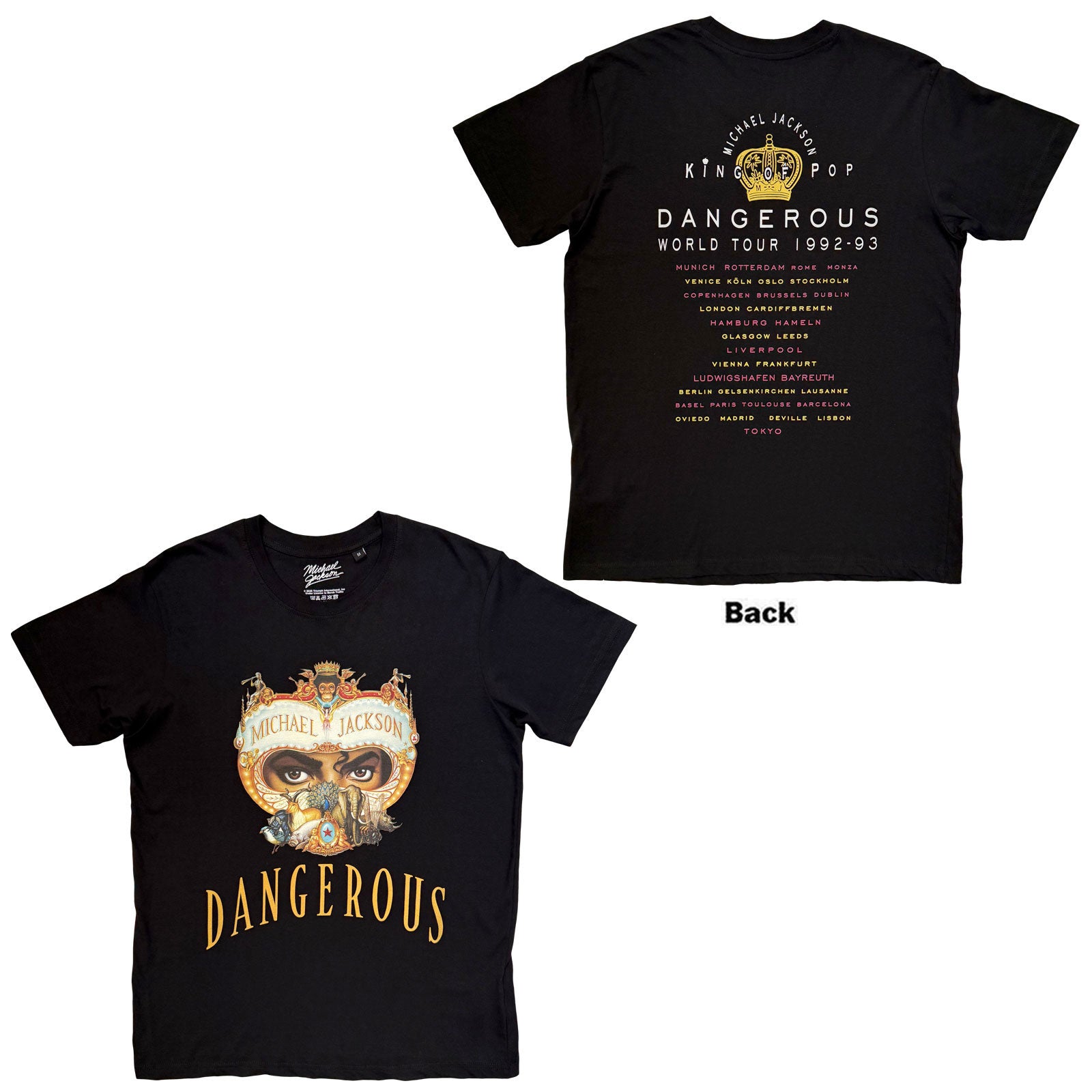 Michael Jackson: Dangerous World Tour T-shirt – officielt merchandise