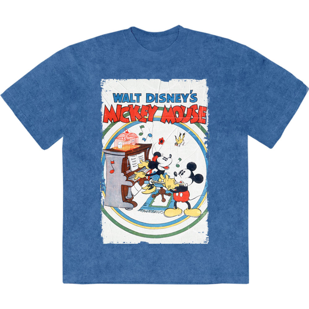 Disney: Mickey & Minnie Piano Stone Wash T-Shirt (Wash)