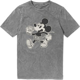 Disney: Mickey Vintage Walk Stone Wash T-Shirt (Wash)